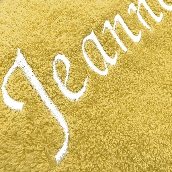 Serviette de bain jaune personnalisée - 450gr/m²