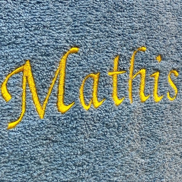 Serviette de bain Bleu Orage personnalisée - 450gr/m²