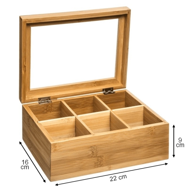 Boîte à Thé bambou gravée