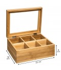 Boîte à Thé bambou gravée