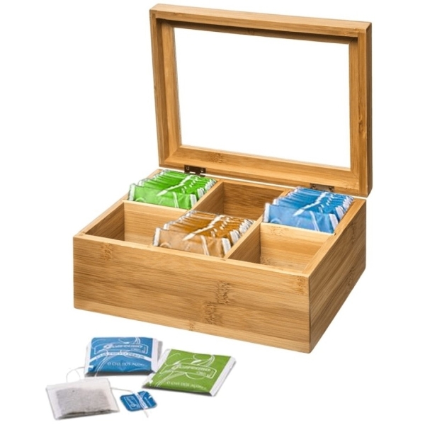 Boîte à Thé bambou gravée