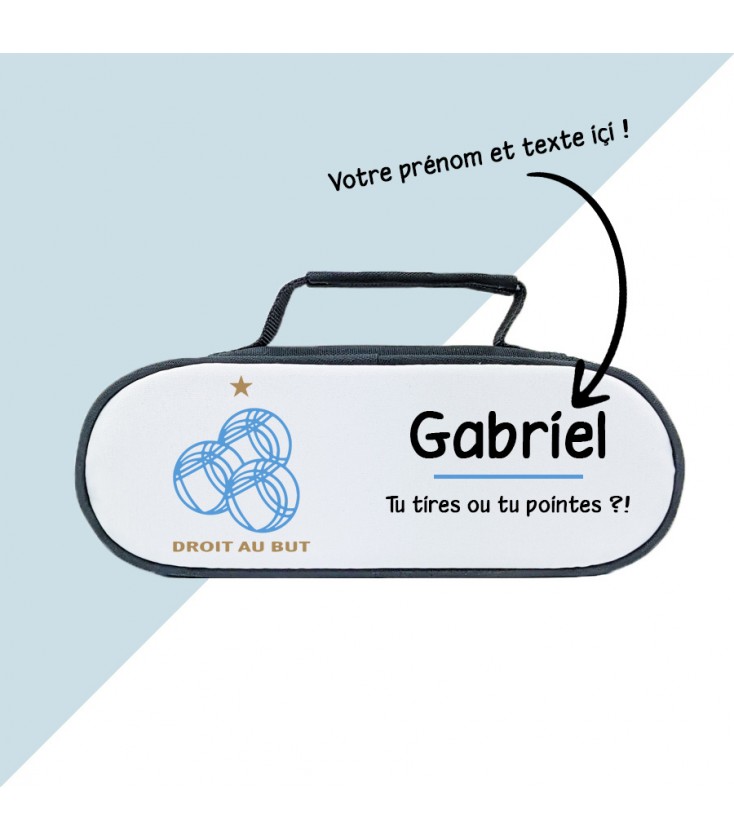 Sacoche de pétanque personnalisable avec votre texte