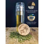 Théière nomade à double paroi avec bouchon en bambou gravé