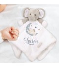 Doudou éléphant blanc Modèle Étoile