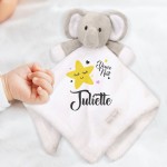 Doudou éléphant blanc Modèle Lune rose