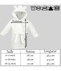 Peignoir bébé blanc à personnaliser - Modèle Dinosaure