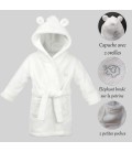 Peignoir bébé blanc à personnaliser - Modèle Petite princesse