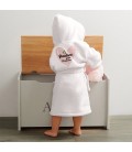 Peignoir bébé blanc à personnaliser - Modèle Petite princesse