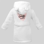 Peignoir bébé blanc à personnaliser - Modèle Petite princesse