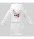 Peignoir bébé blanc à personnaliser - Modèle Petite princesse