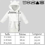 Peignoir bébé blanc à personnaliser - Modèle Petite princesse
