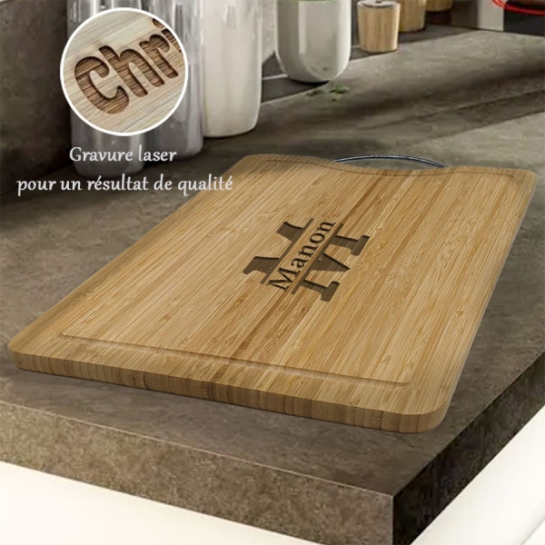 Planche à découper Initiale personnalisée