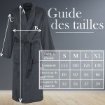 Robe de chambre anthracite brodée