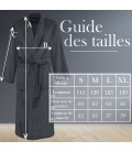 Robe de chambre anthracite brodée