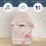 Peignoir enfant rose personnalisé