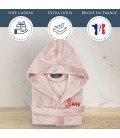 Peignoir enfant rose personnalisé