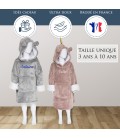 Couverture à capuche licorne rose personnalisée