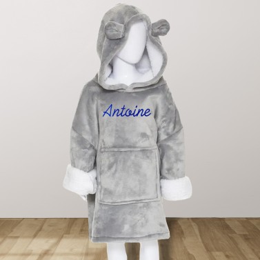 Couverture à capuche licorne rose personnalisée