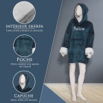 Couverture à capuche bleu personnalisée