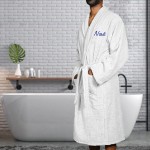 Peignoir de bain homme brodé