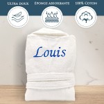 Peignoir de bain homme brodé