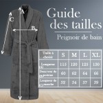 Peignoir de bain anthracite femme personnalisé