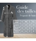 Peignoir de bain anthracite femme personnalisé