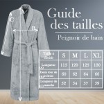 Peignoir de bain gris femme personnalisé