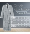 Peignoir de bain gris femme personnalisé