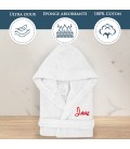Peignoir de bain blanc enfant