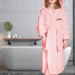 Peignoir de bain gris enfant