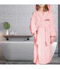 Peignoir de bain gris enfant