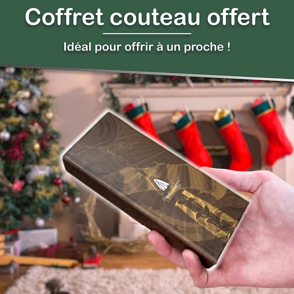 Couteau laguiole bois marron personnalisé