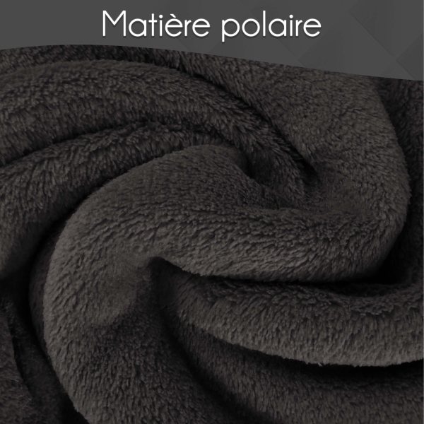 Robe de chambre anthracite brodée