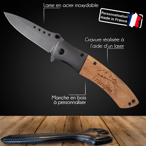 Couteau sécurité étoile personnalisé