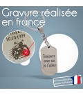 Porte-clés personnalisé plaque texte à graver