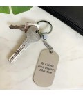 Porte-clés personnalisé plaque texte à graver