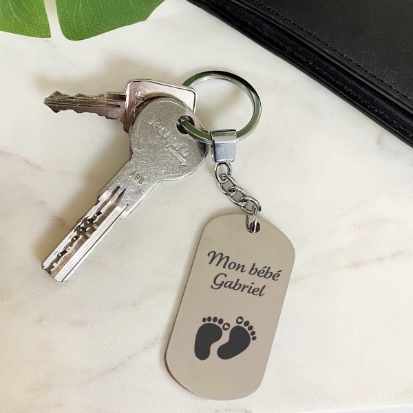 Porte-clés métal personnalisé - Modèle Enfant