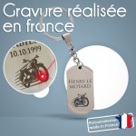 Porte-clés métal personnalisé - Modèle Moto