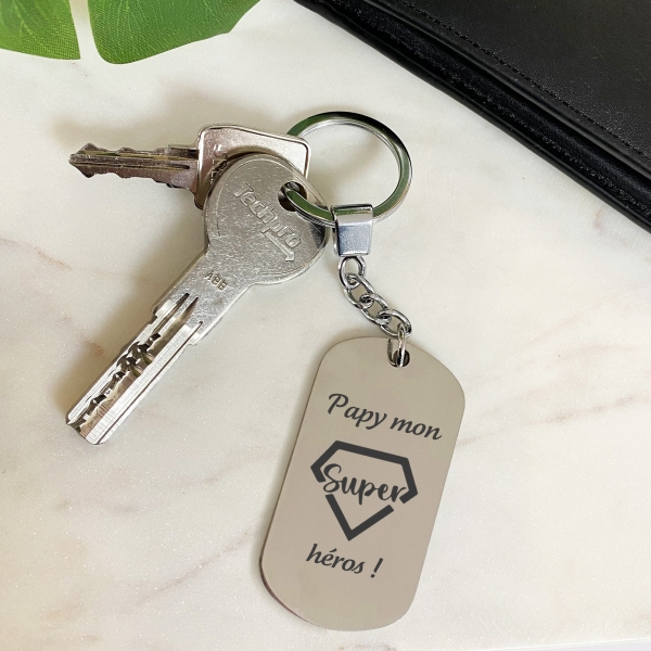Porte-clés métal personnalisé - Modèle Super