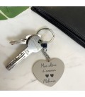 Porte-clés cœur personnalisé - Modèle Amour