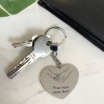 Porte-clés cœur personnalisé - Modèle Mains