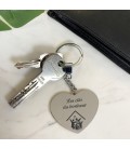 Porte-clés cœur personnalisé - Modèle Maison