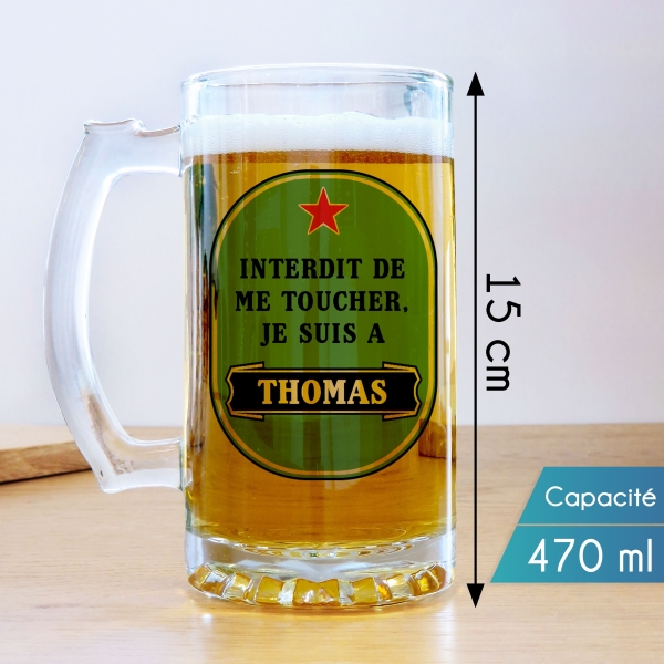 Chope à bière personnalisée - Modèle étoile