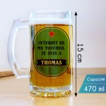 Chope à bière personnalisée - Modèle étoile