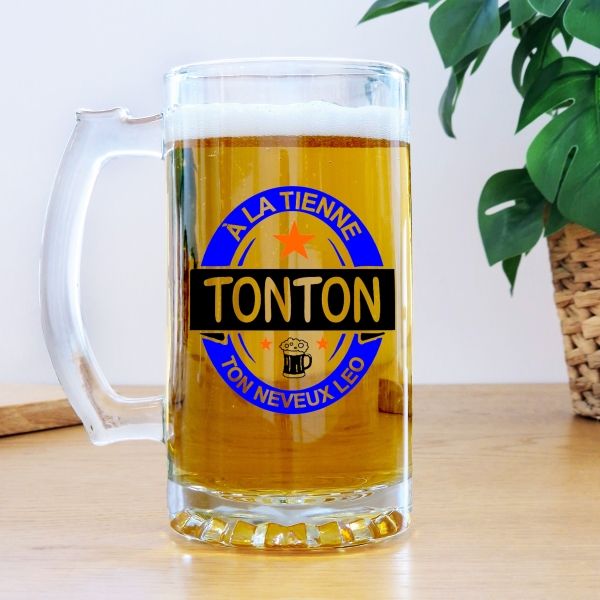 Chope à bière personnalisée - Modèle à la tienne