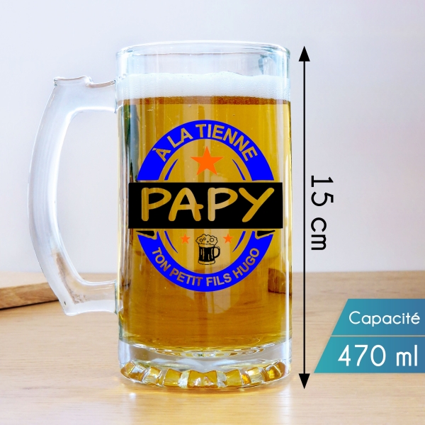 Chope à bière personnalisée - Modèle à la tienne