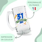 Chope à bière personnalisée - Modèle anniversaire
