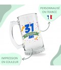Chope à bière personnalisée - Modèle anniversaire