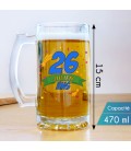 Chope à bière personnalisée - Modèle anniversaire